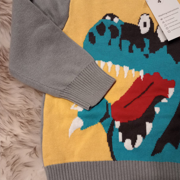 Garsumiss Dinosaur Sweater Boys 4 - Picture 3 of 7